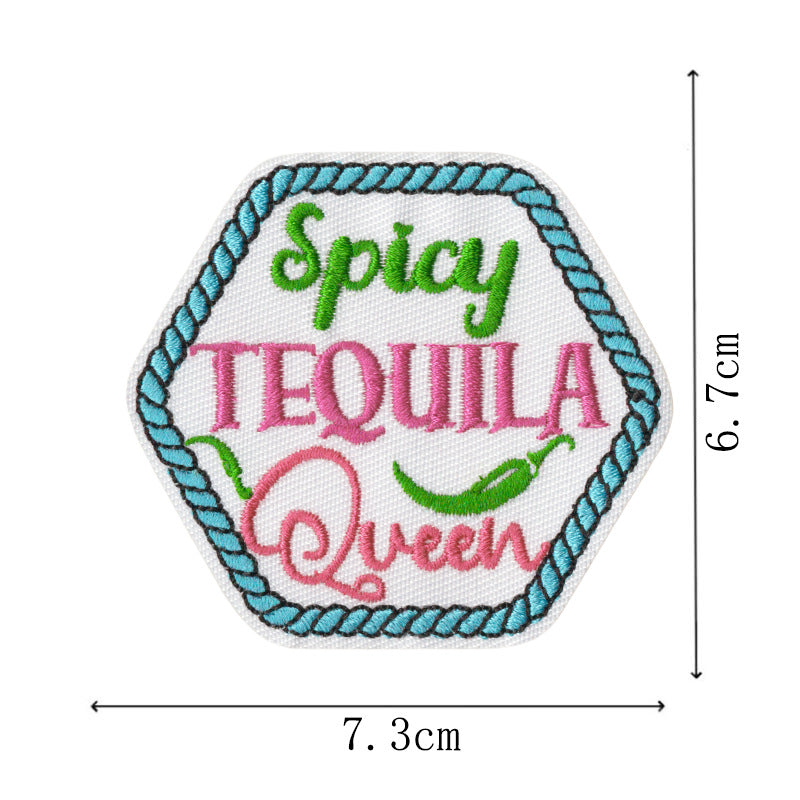 Wholesale Bar main picture denim embroidery patch  patch